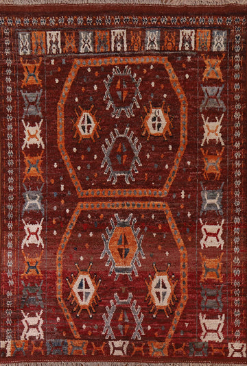 Geometric Moroccan Wool Area Rug 6x8