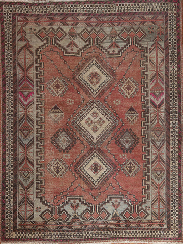 Vegetable Dye Balouch Persian Area Rug 5x6