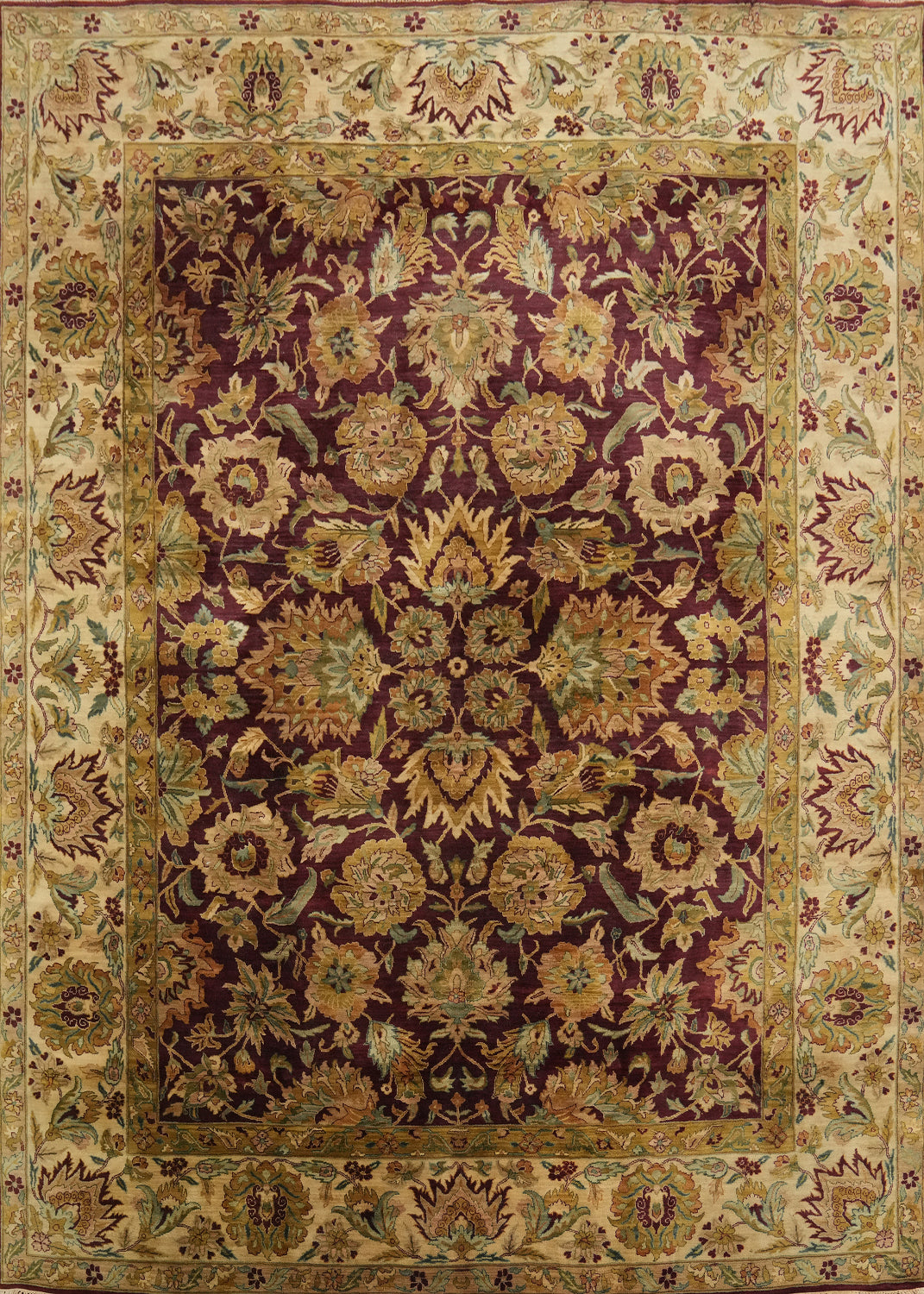 Vegetable Dye Agra Oriental Large Rug 12x15