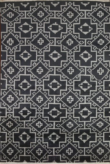 Geometric Gabbeh Black Area Rug 8x10