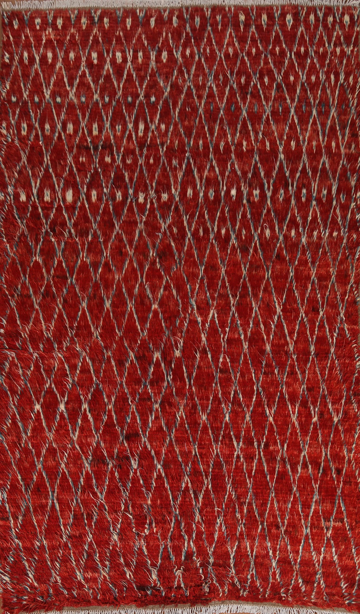 Trellis Moroccan Red Area Rug 7x10