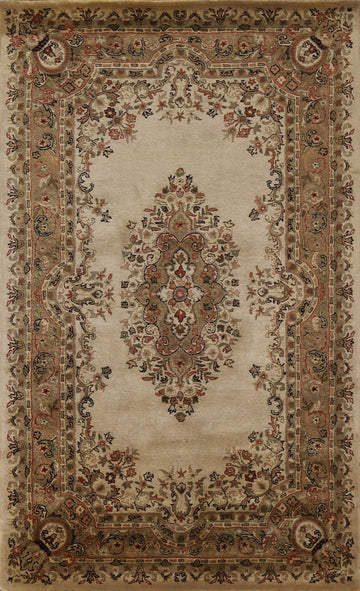 Traditional Aubusson Indian Area Rug 5x8