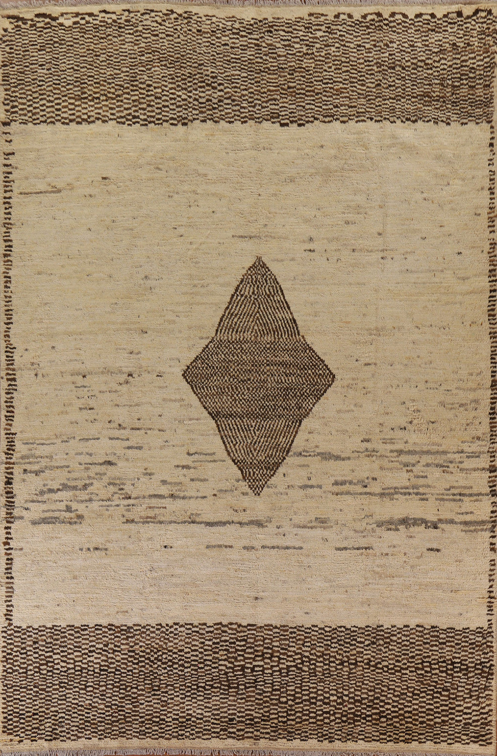 Geometric Moroccan Wool Area Rug 9x12