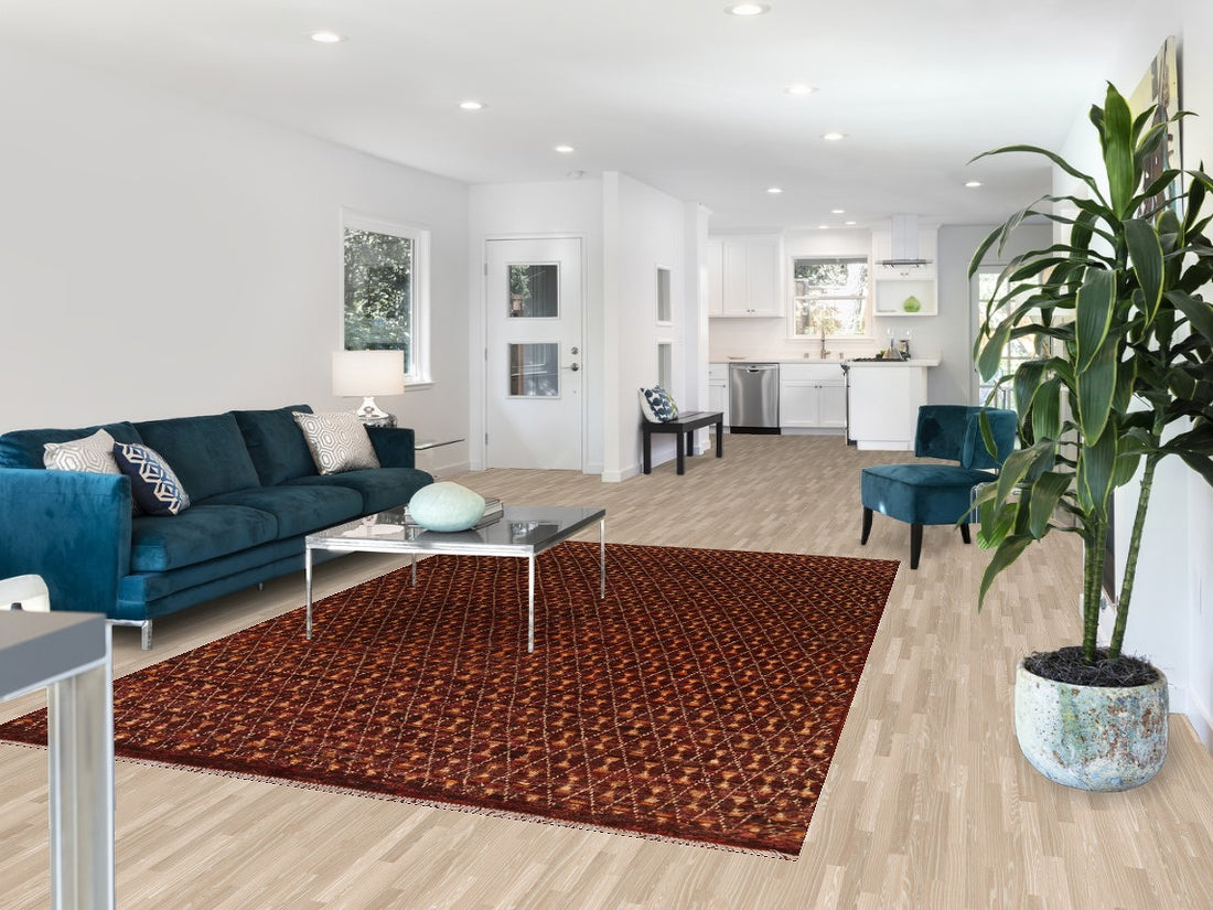 Trellis Wool Moroccan Area Rug 7x10