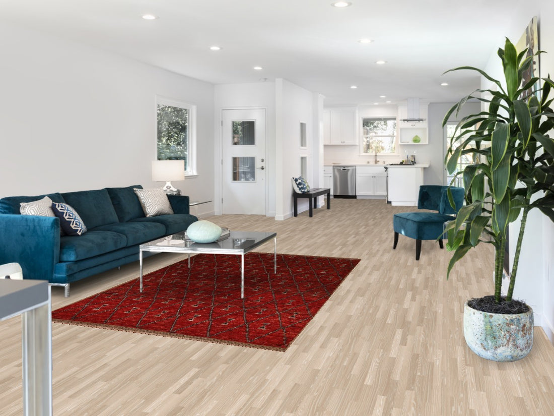 Red Trellis Moroccan Oriental Area Rug 5x8