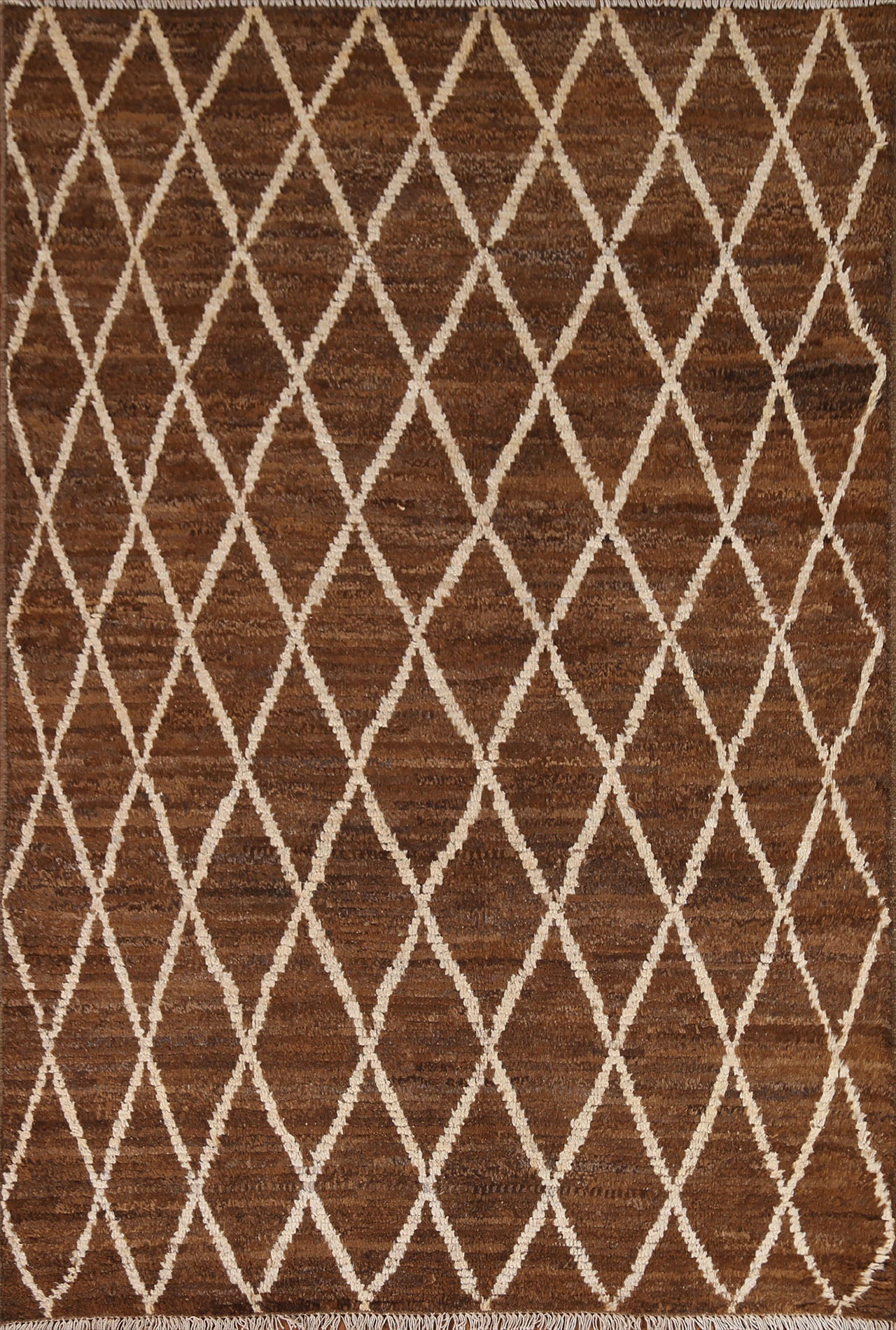 Trellis Moroccan Brown Area Rug 5x7