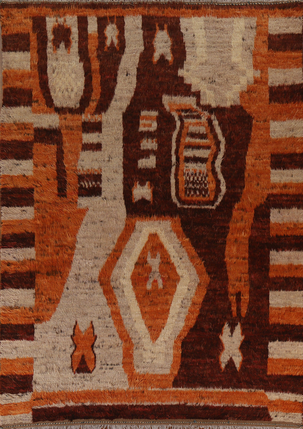 Abstract Moroccan Wool Area Rug 8x10