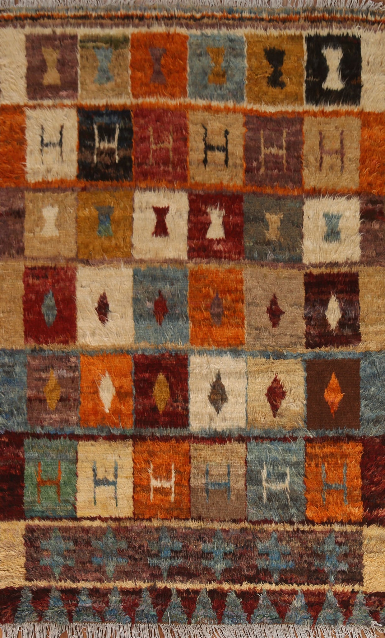 Multi-Color Moroccan Berber Area Rug 5x8
