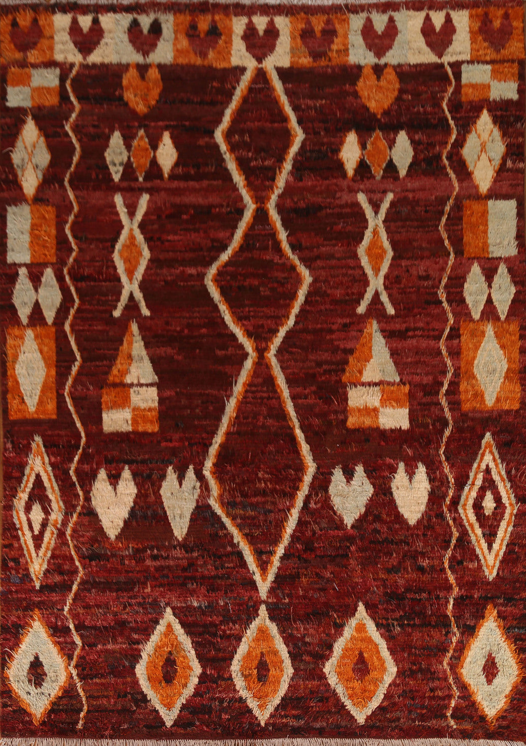 Geometric Moroccan Wool Area Rug 8x10