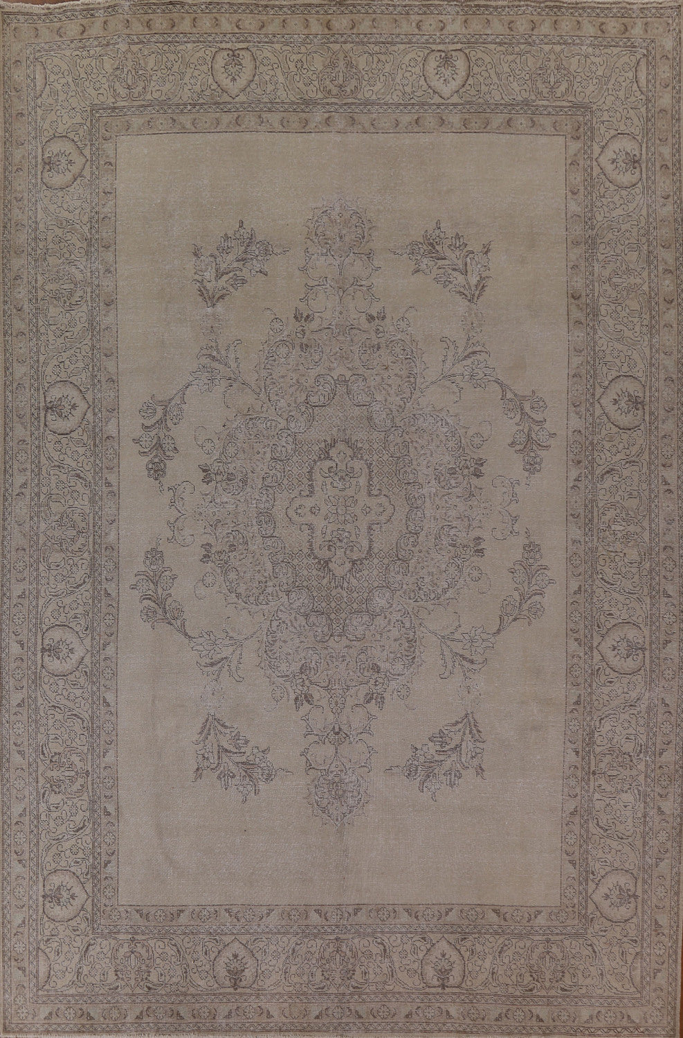 Distressed Wool Tabriz Persian Area Rug 10x13