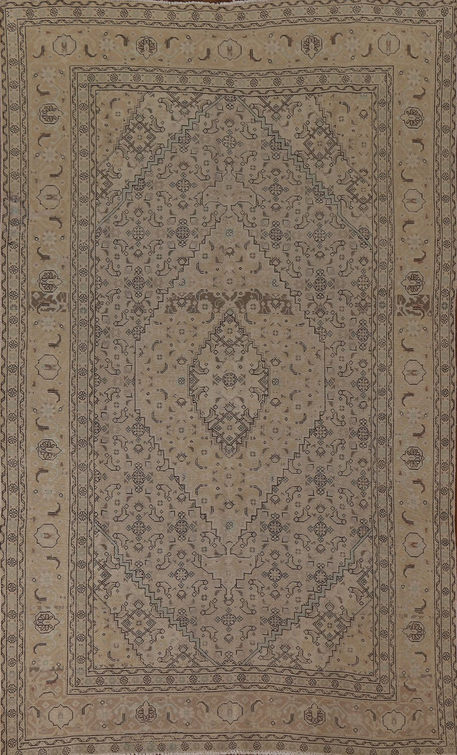 Distressed Tabriz Persian Area Rug 6x10