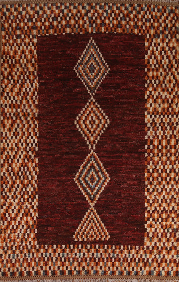 Checkered Moroccan Oriental Area Rug 6x8