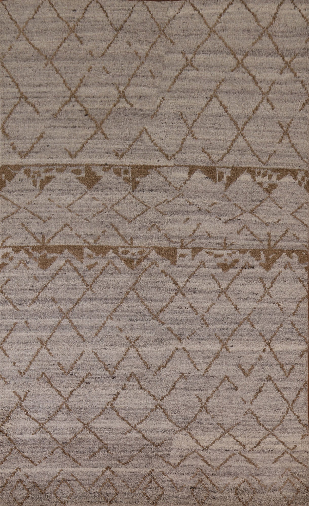 Trellis Wool Moroccan Area Rug 5x8