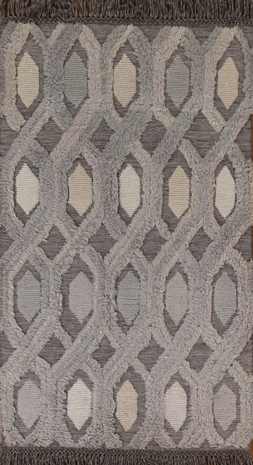 Trellis Moroccan Wool Area Rug 5x8