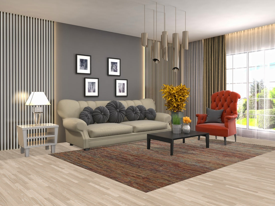 Striped Gabbeh Kashkoli Modern Area Rug 6x10