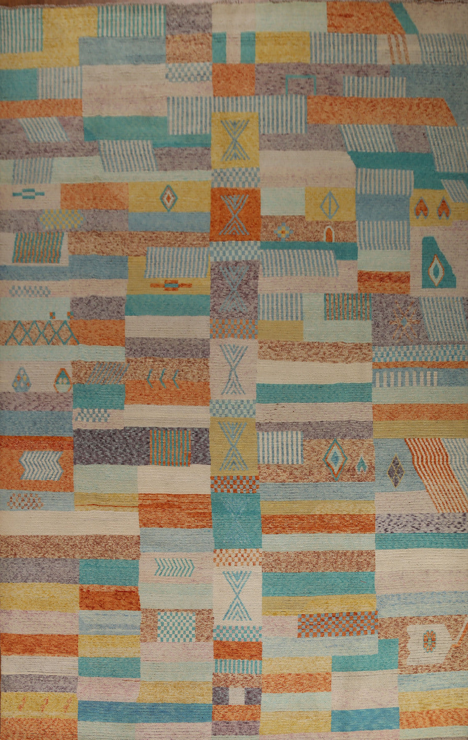 Geometric Gabbeh Kashkoli Wool Large Rug 11x14
