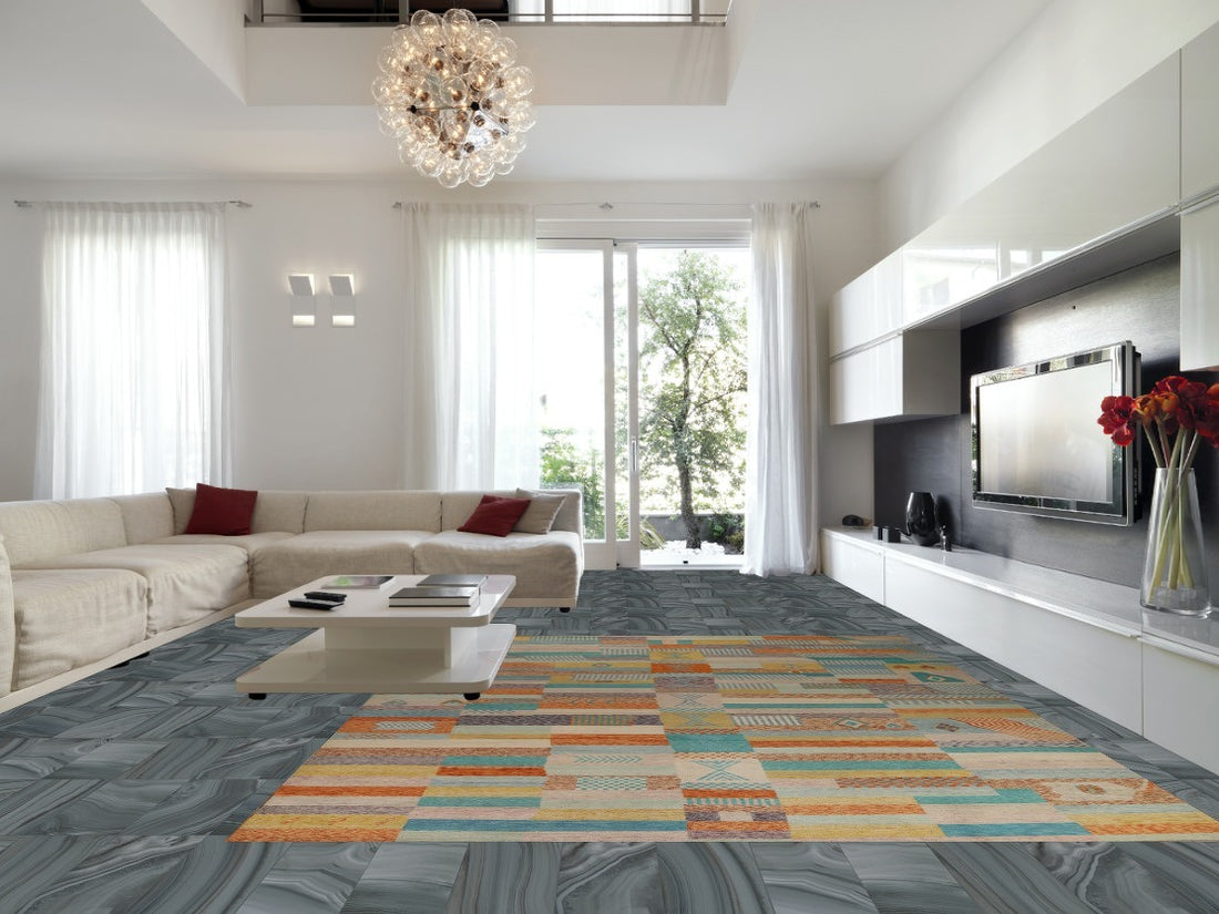 Geometric Gabbeh Kashkoli Wool Large Rug 11x14