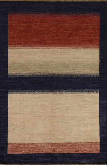 Contemporary Gabbeh Kashkoli Oriental Area Rug 5x7