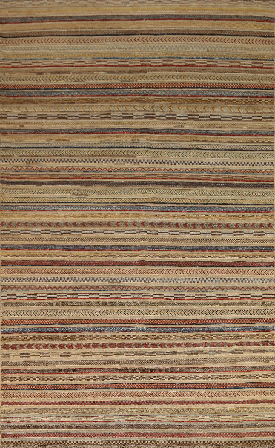 All-Over Striped Gabbeh Area Rug 7x10