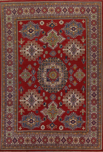 Geometric Kazak Vegetable Dye Area Rug 9x12