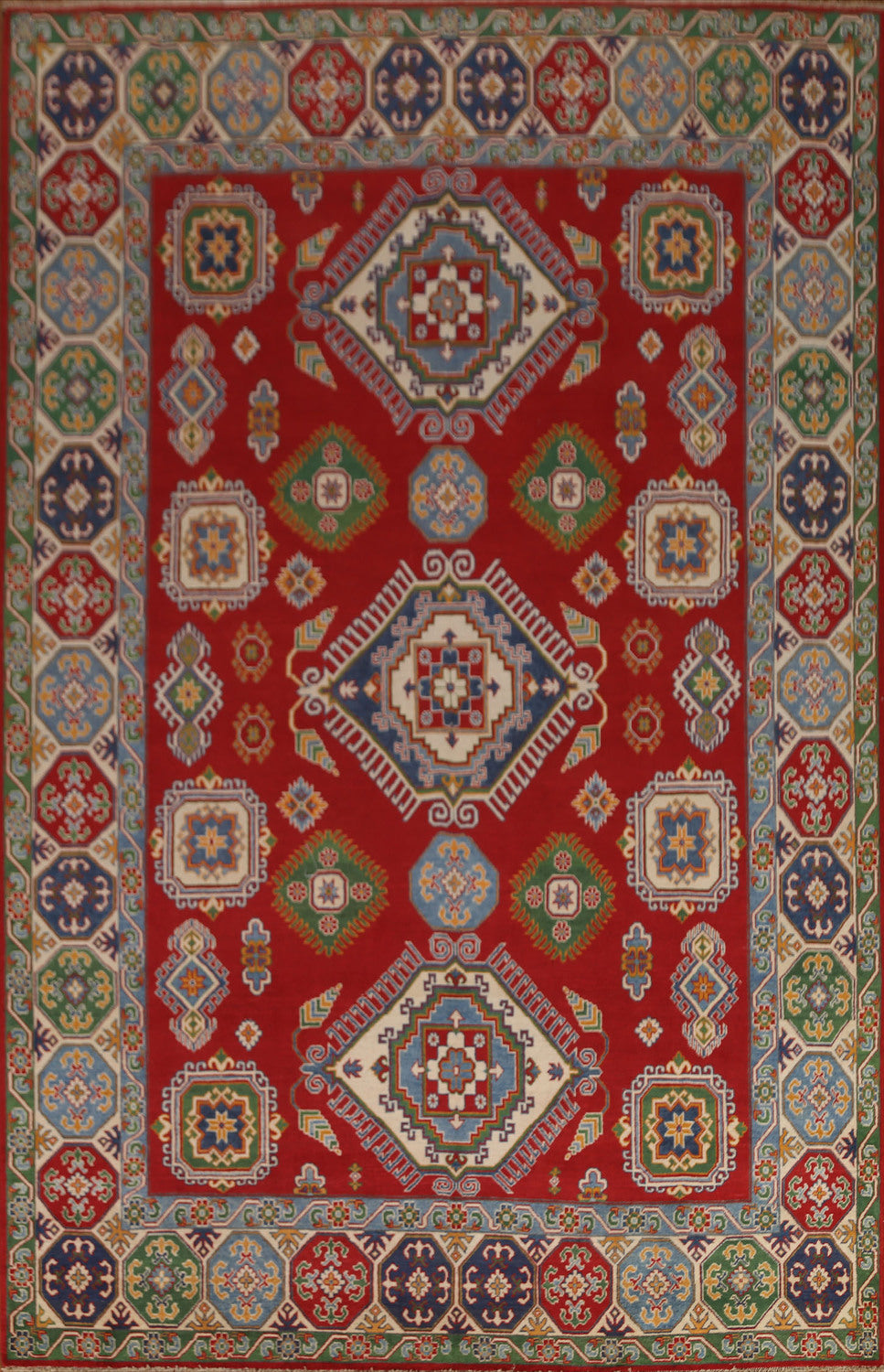 Vegetable Dye Kazak Oriental Area Rug 9x12