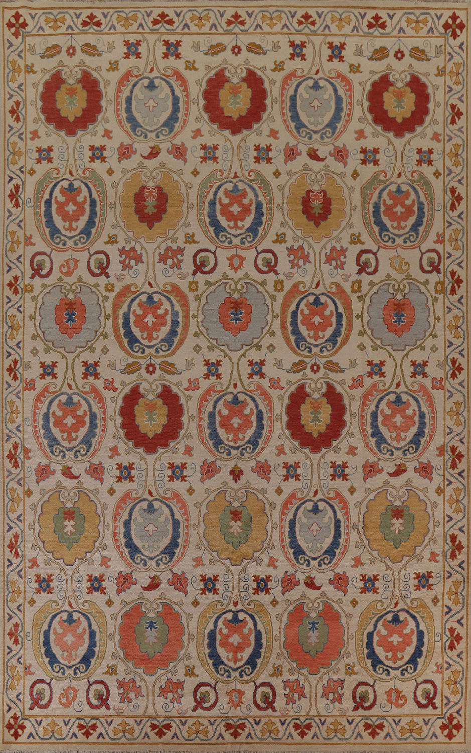 All-Over Kazak Vegetable Dye Area Rug 9x13