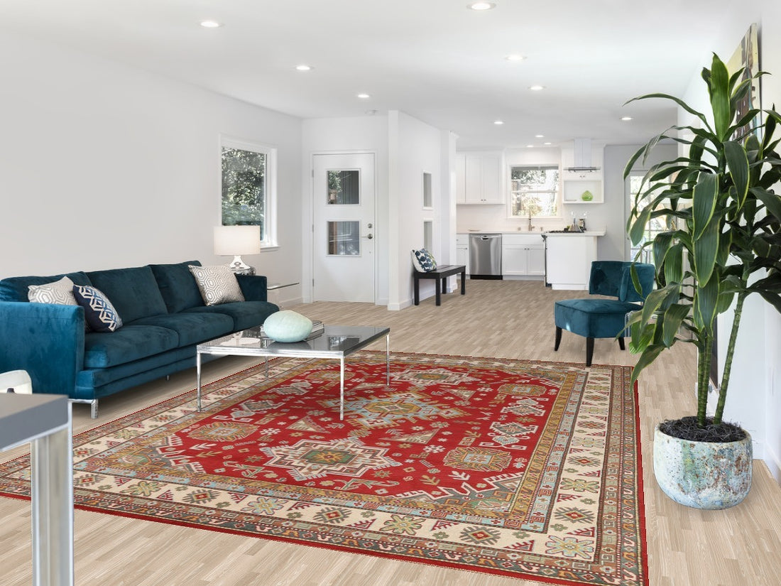 Vegetable Dye Kazak Oriental Area Rug 8x10