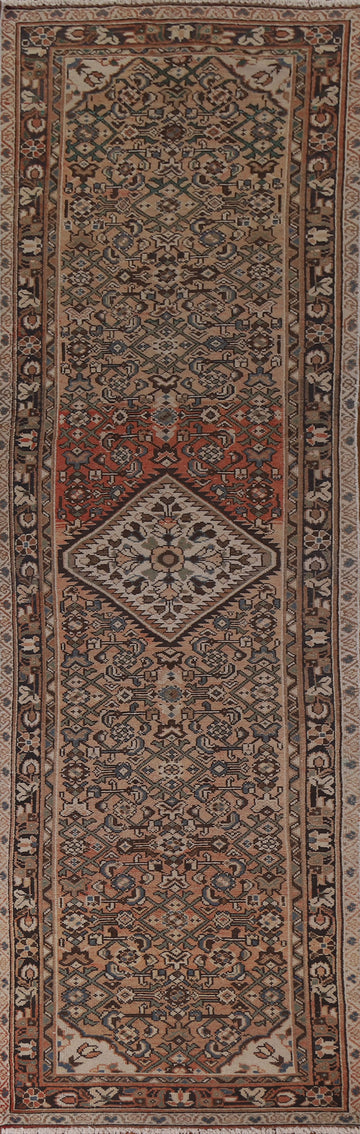 Vintage Hamedan Persian Runner Rug 3x10