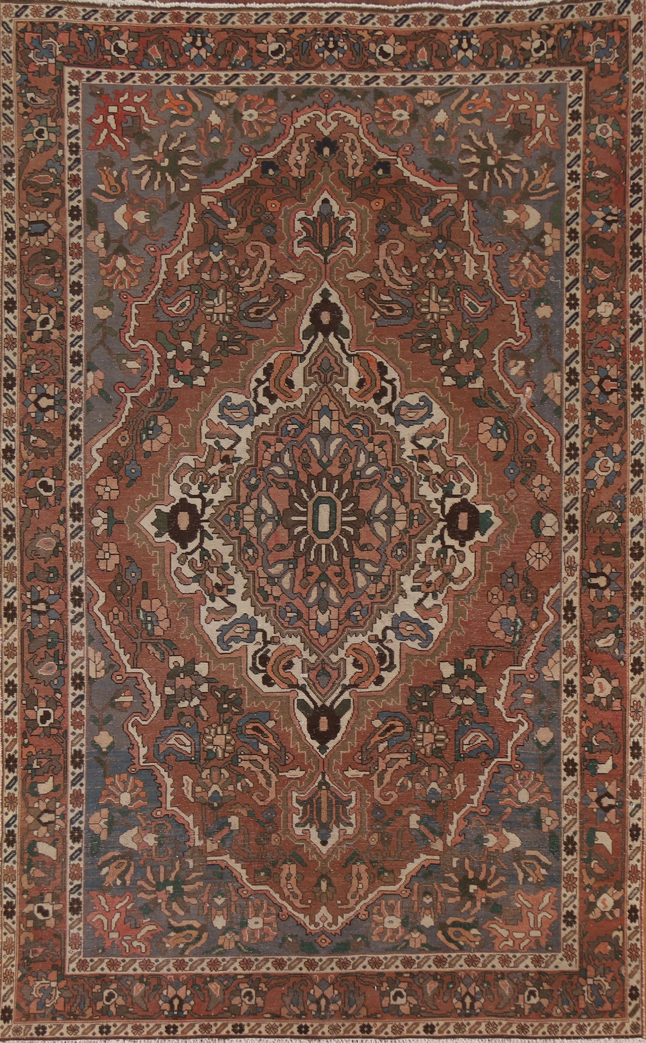 Vintage Bakhtiari Persian Area Rug 7x10