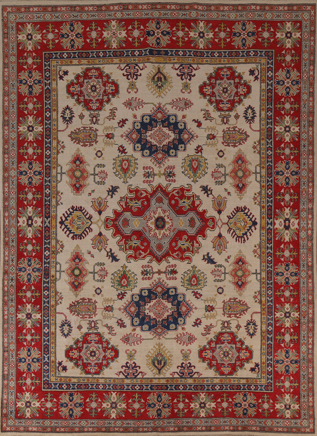 Handmade Wool Kazak Oriental Area Rug 6x10