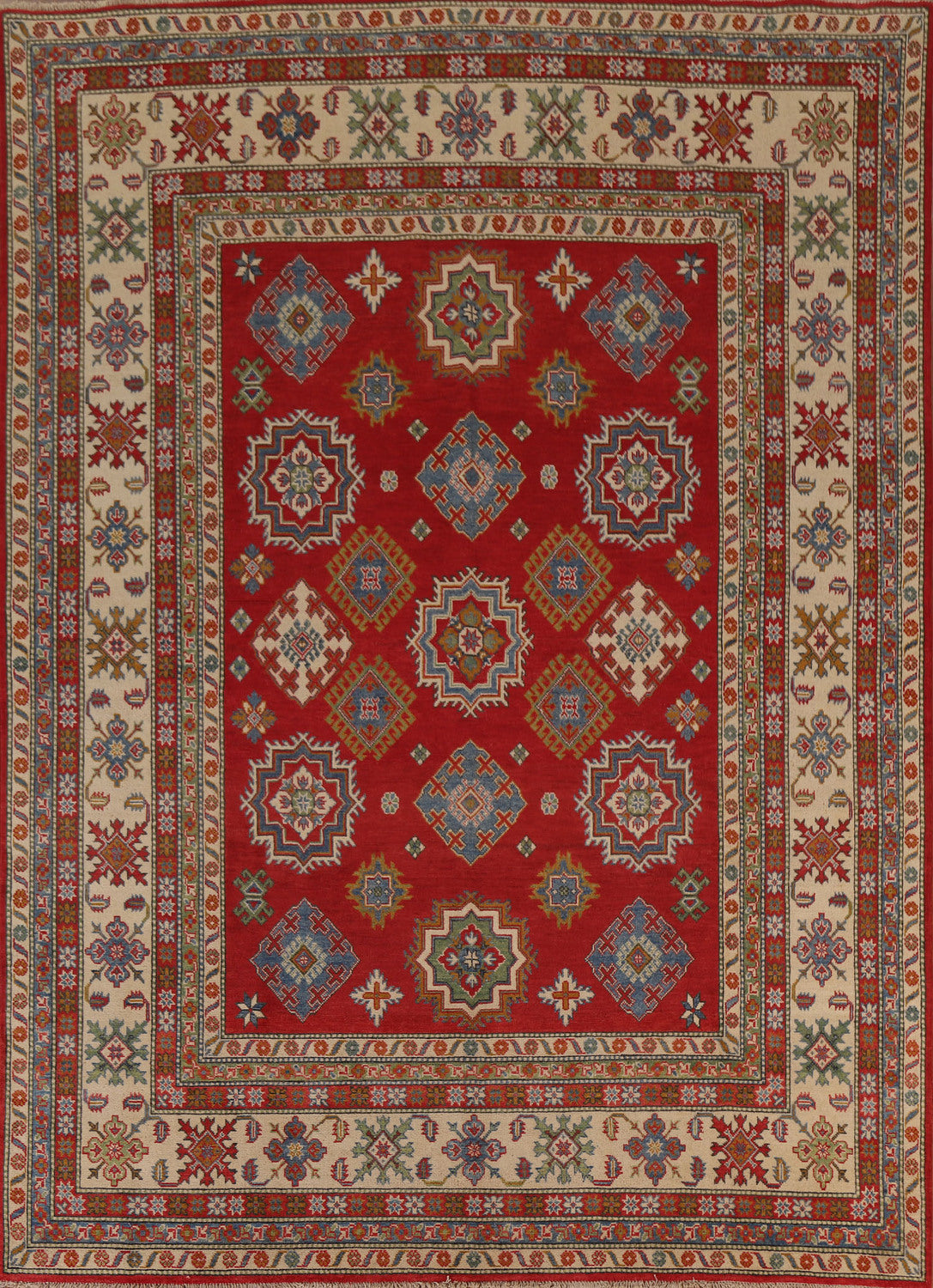 Red Wool Kazak Oriental Area Rug 8x10