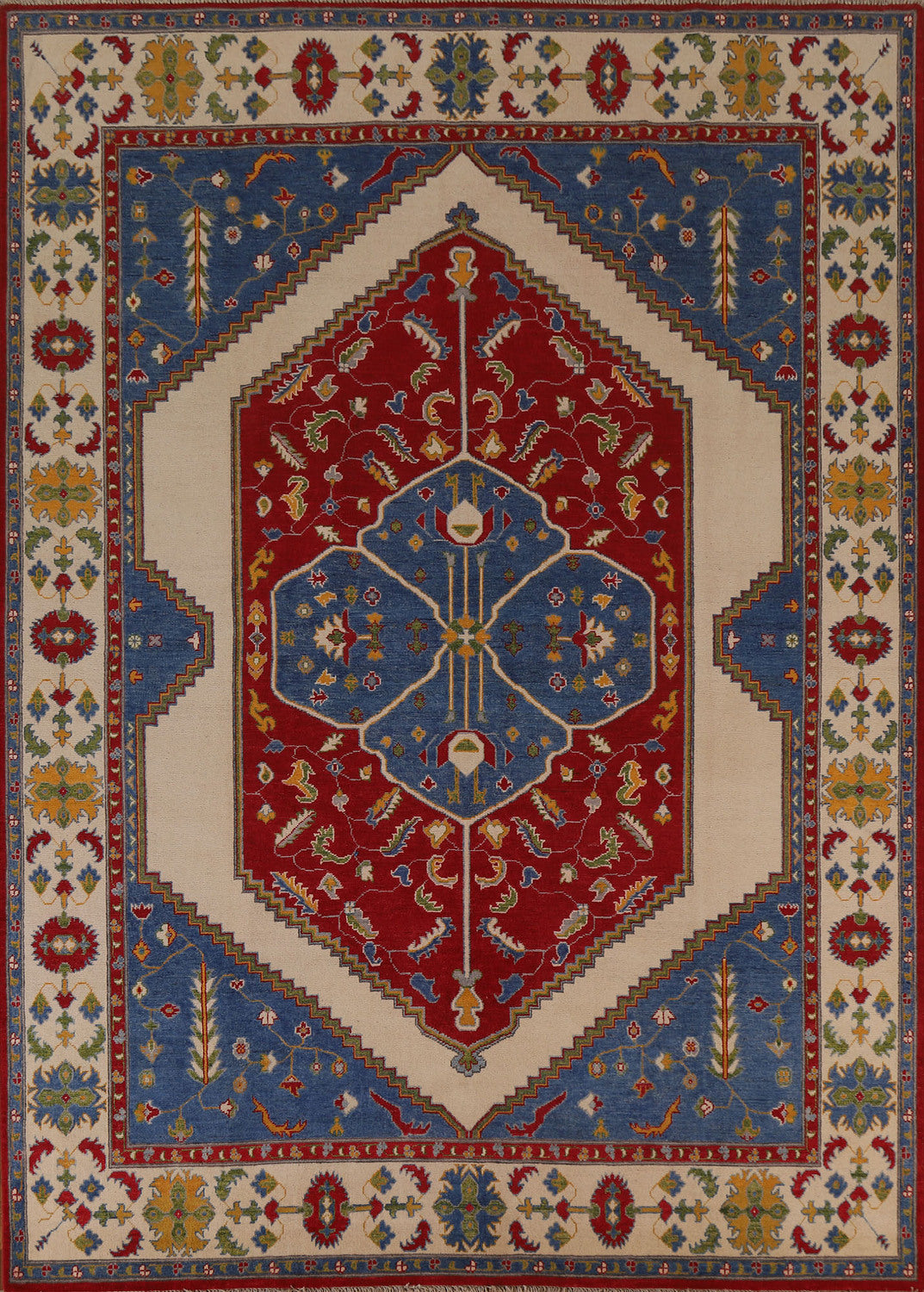 Vegetable Dye Kazak Oriental Area Rug 8x10