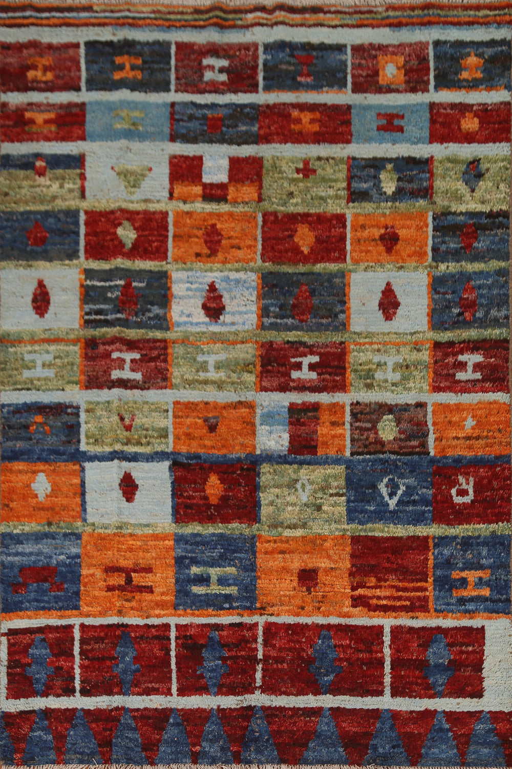 Geometric Wool Moroccan Area Rug 6x8