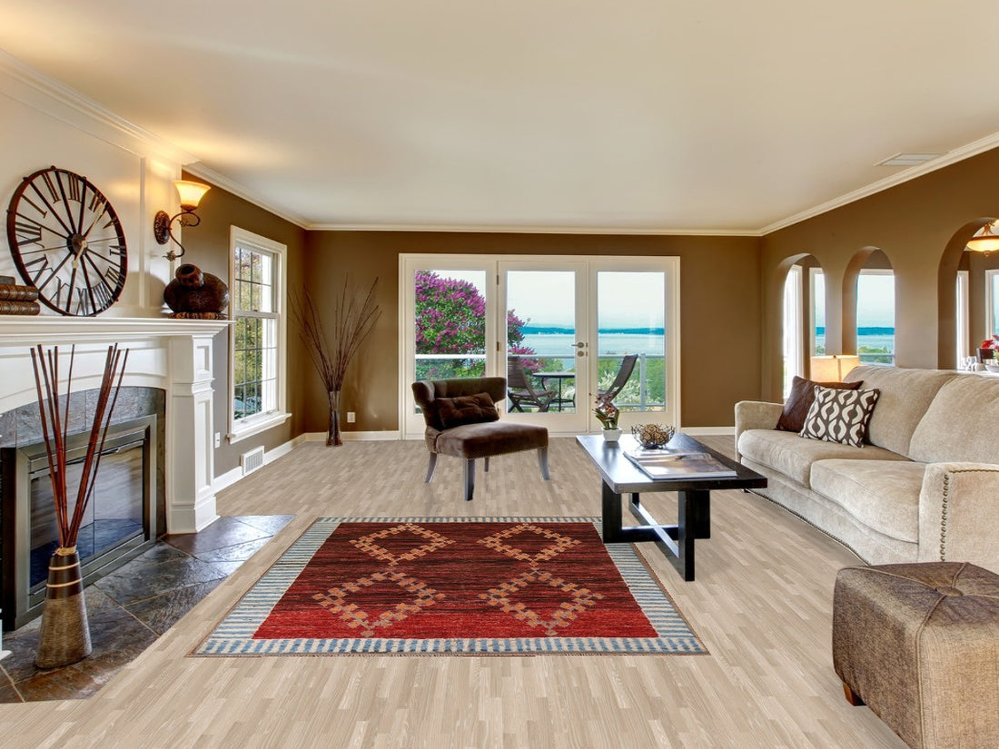 Geometric Moroccan Wool Area Rug 6x8