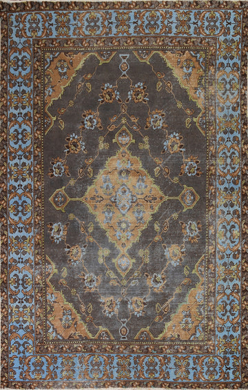Over-Dyed Distressed Bakhtiari Persian Area Rug 7x9