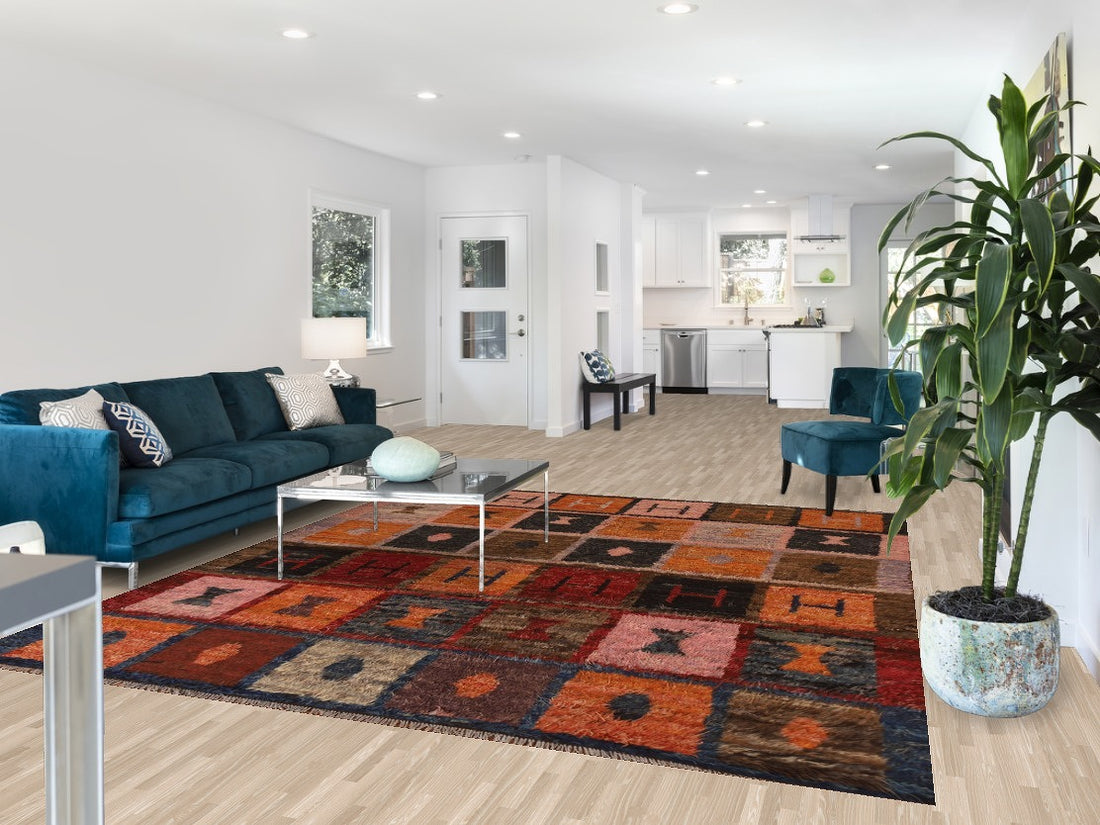 All-Over Moroccan Berber Wool Area Rug 8x10