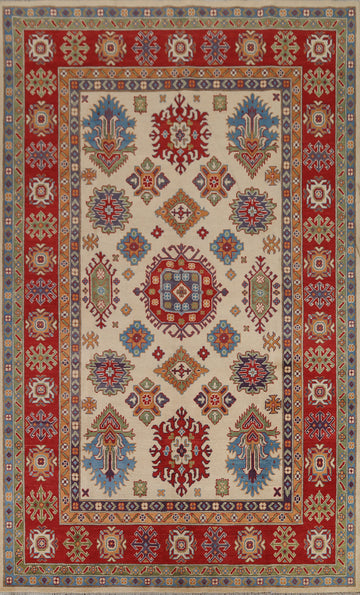 Geometric Kazak Oriental Area Rug 7x10