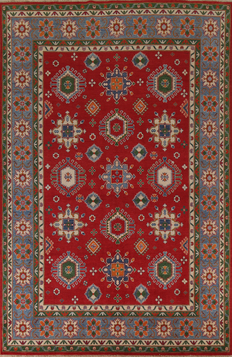 Red Wool Kazak Oriental Area Rug 8x11