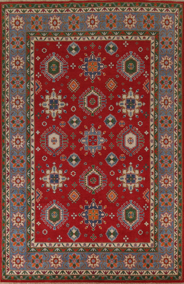 Red Wool Kazak Oriental Area Rug 8x11