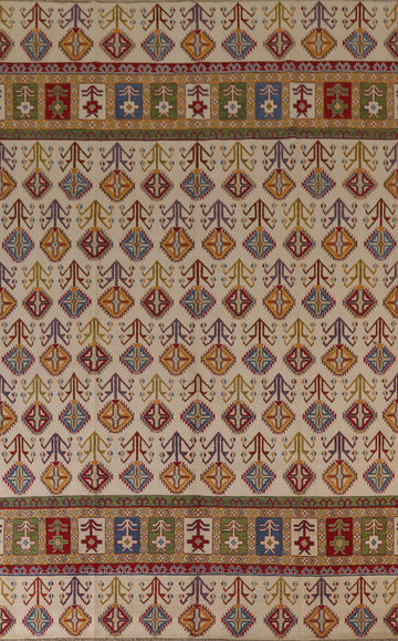 Geometric Kazak Oriental Area Rug 8x11