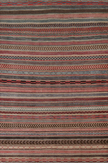 Striped Gabbeh Kashkoli Oriental Area Rug 5x7