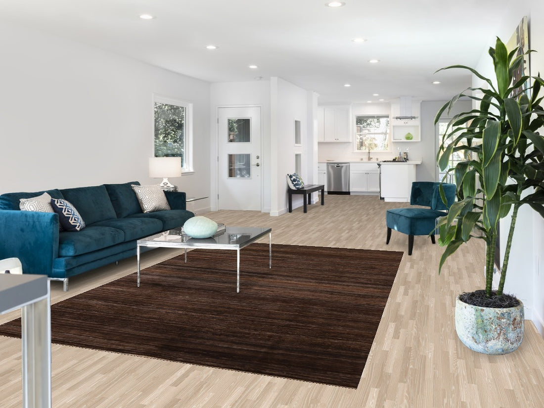 Dark Brown Gabbeh Kashkoli Wool Area Rug 7x10