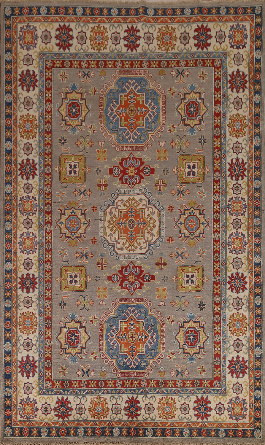 Geometric Kazak Handmade Area Rug 7x10