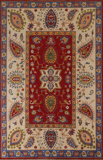 Handmade Red Kazak Oriental Area Rug 7x10