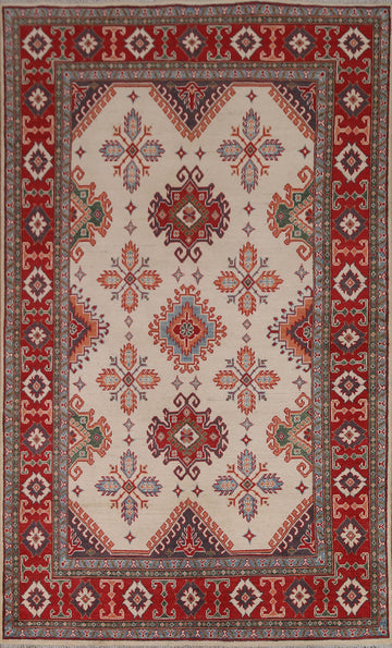 Geometric Kazak Oriental Area Rug 6x8