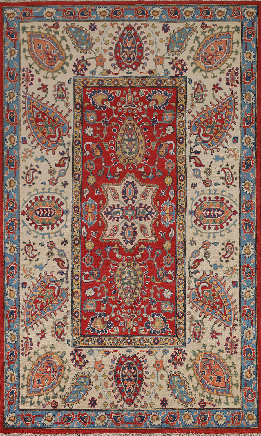 Handmade Kazak Wool Area Rug 6x8