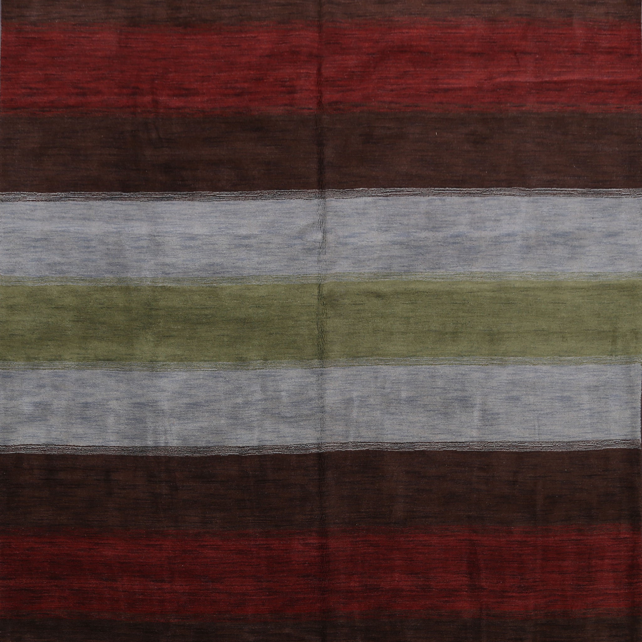 Striped Square 10x10 Gabbeh Oriental Area Rug
