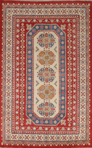 Geometric Kazak Oriental Area Rug 7x10