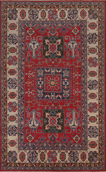 Geometric Kazak Oriental Area Rug 6x10
