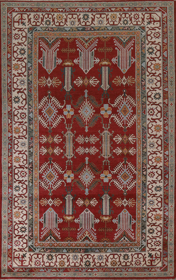 Geometric Kazak Oriental Area Rug 7x10